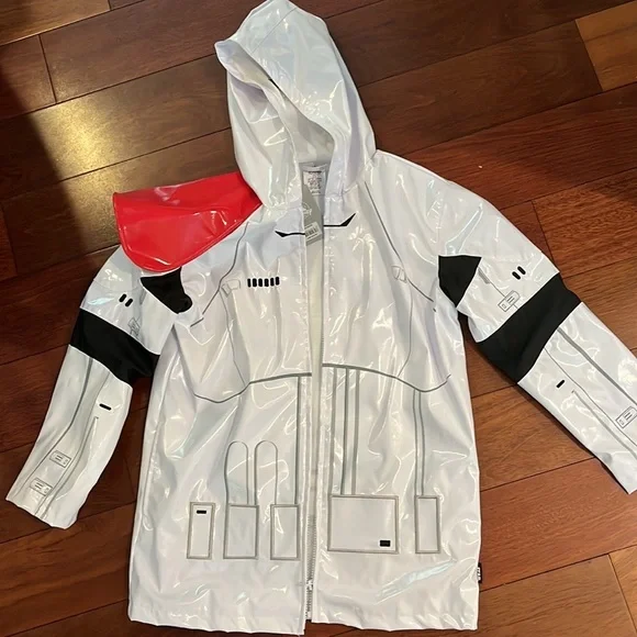 Host pick! Disney Star Wars Stormtrooper Rain Jacket/Raincoat Size